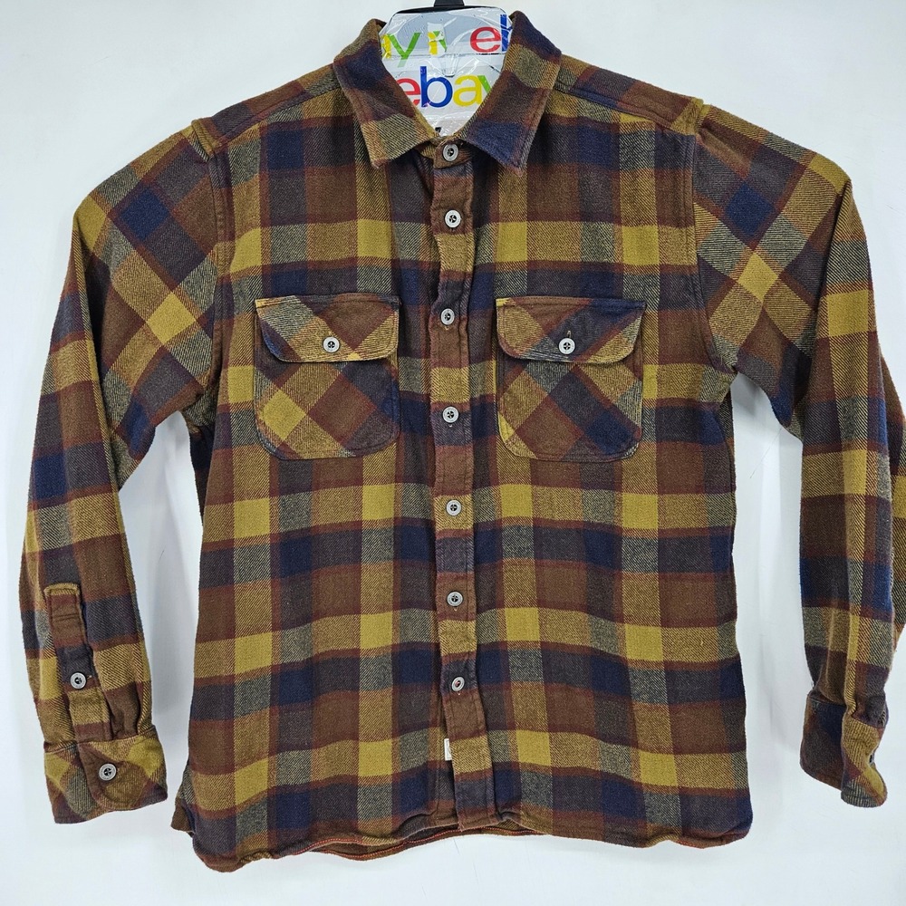 Iron and Resin Shirt Mens‎ Large Plaid Flannel Cotton Long Sleeve Button Up